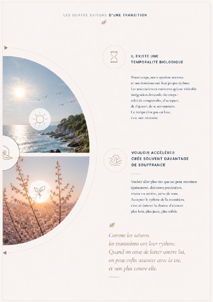 Page du livret : le rythme des transitions