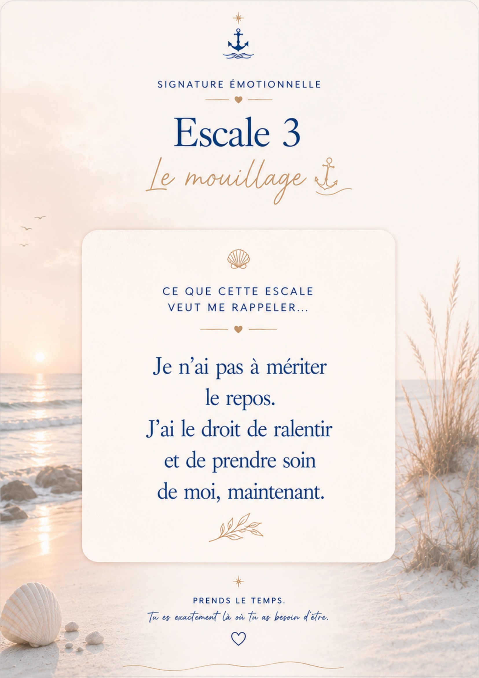 Aperçu du carnet Les Rivages Intérieurs — Escale III, signature émotionnelle